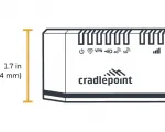 Cradlepoint NetCloud Essentials for Branch - E3000 Cat 18 LTE - 3 Yr - Side View - Dimensions 